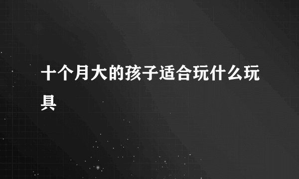 十个月大的孩子适合玩什么玩具