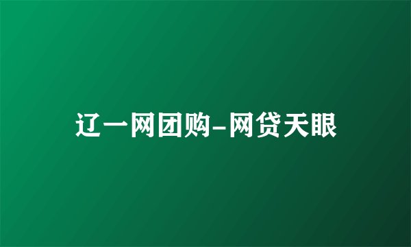 辽一网团购-网贷天眼