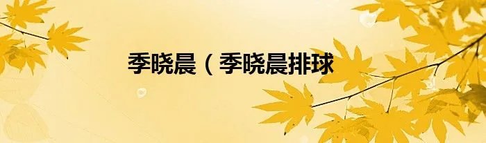 季晓晨（季晓晨排球