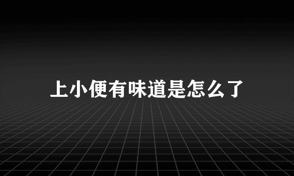上小便有味道是怎么了