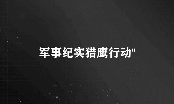军事纪实猎鹰行动