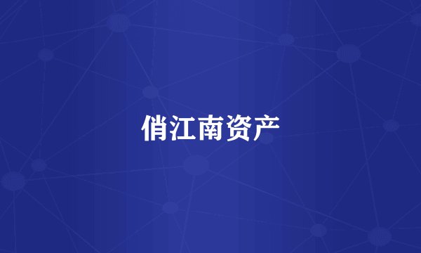 俏江南资产