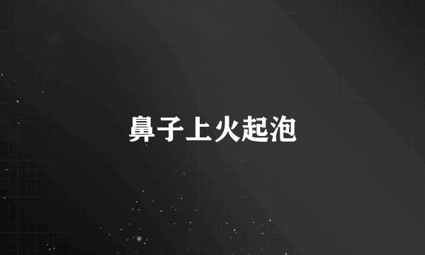 鼻子上火起泡