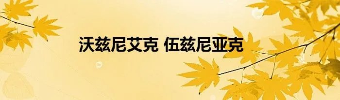 沃兹尼艾克 伍兹尼亚克