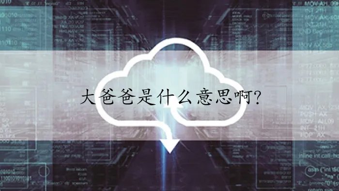 大爸爸是什么意思啊?