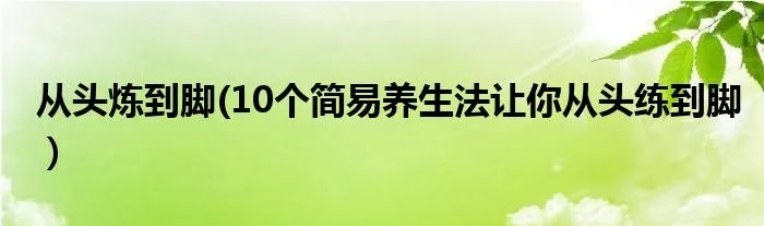 从头炼到脚(10个简易养生法让你从头练到脚）