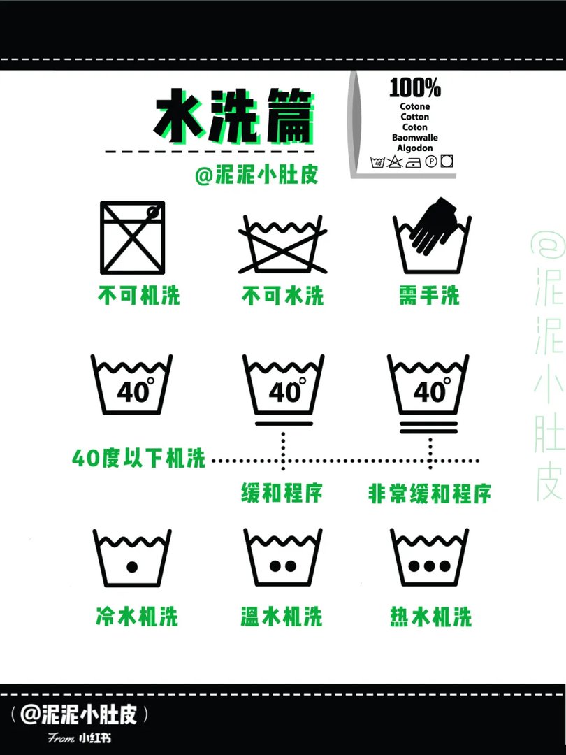 干货 | 水洗标全部看懂！建议收藏