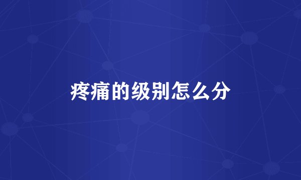 疼痛的级别怎么分