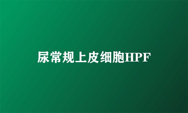 尿常规上皮细胞HPF