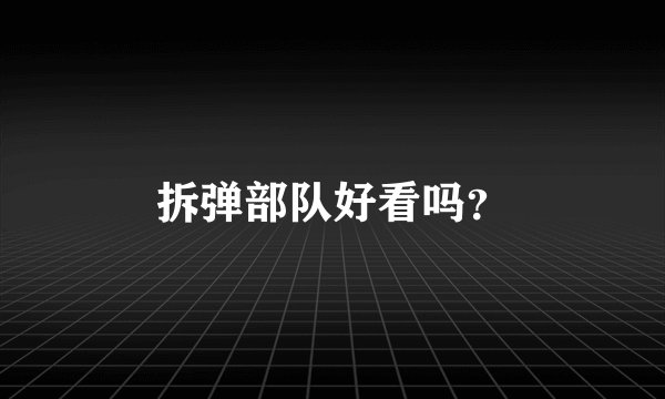 拆弹部队好看吗?