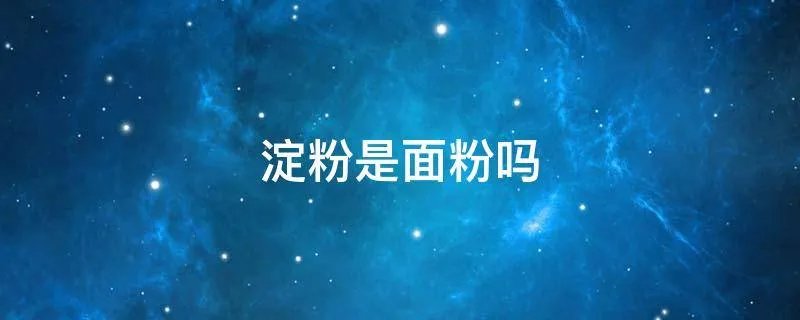 淀粉是面粉吗