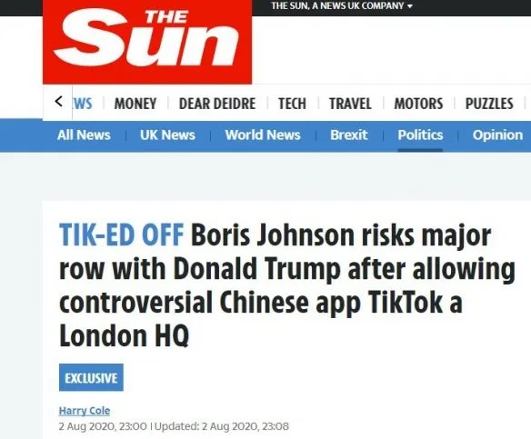 字节跳动将把TikTok总部迁至伦敦 字节跳动回应TikTok选址