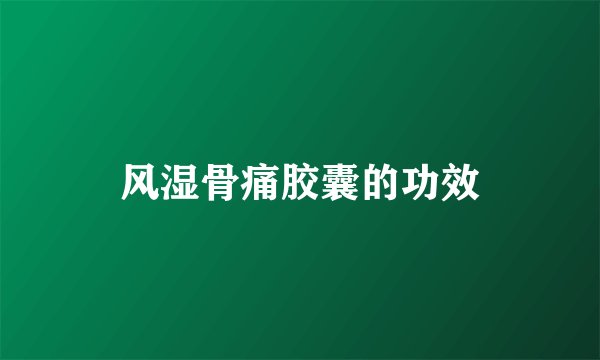 风湿骨痛胶囊的功效