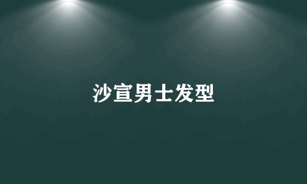 沙宣男士发型