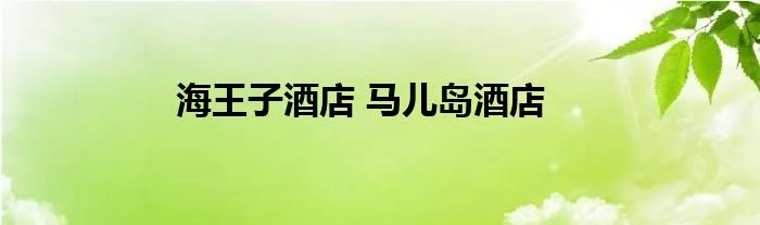 海王子酒店 马儿岛酒店