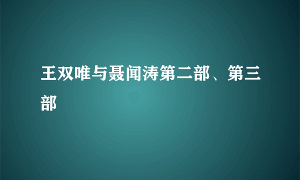 王双唯与聂闻涛第二部、第三部