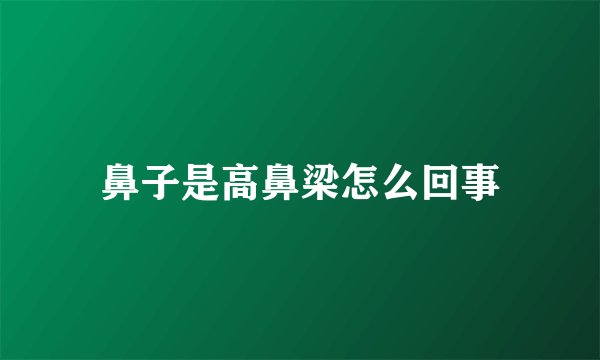 鼻子是高鼻梁怎么回事