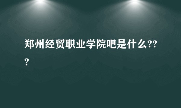 郑州经贸职业学院吧是什么???