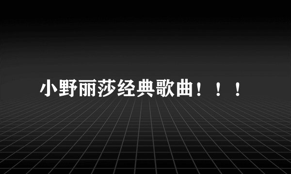 小野丽莎经典歌曲！！！