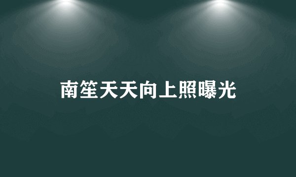 南笙天天向上照曝光