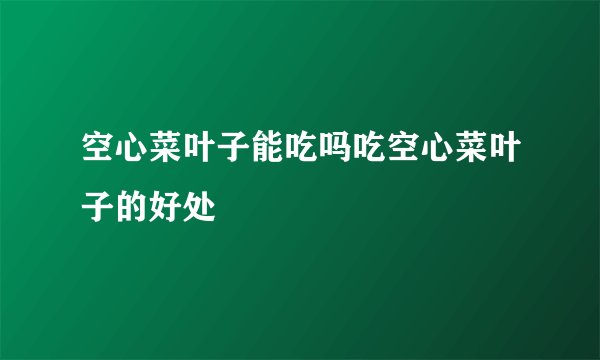 空心菜叶子能吃吗吃空心菜叶子的好处