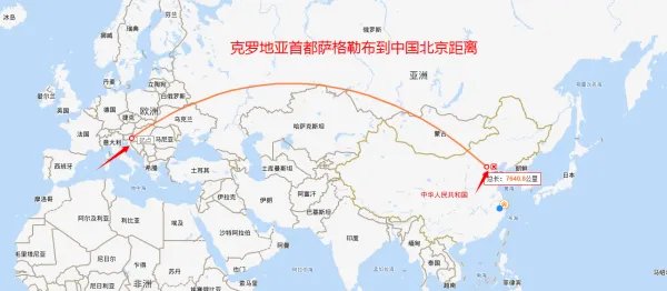 克罗地亚,冰岛,智利分别离中国多少么里