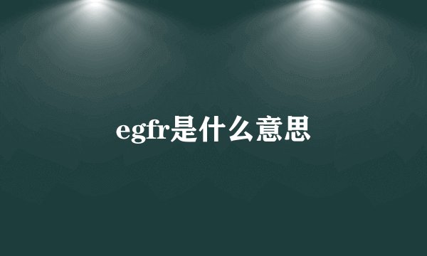 egfr是什么意思