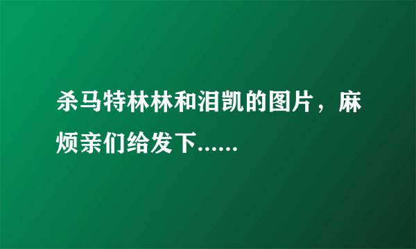 杀马特林林和泪凯的图片，麻烦亲们给发下......