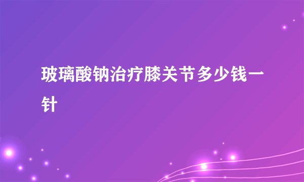 玻璃酸钠治疗膝关节多少钱一针