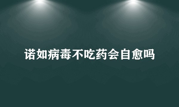诺如病毒不吃药会自愈吗