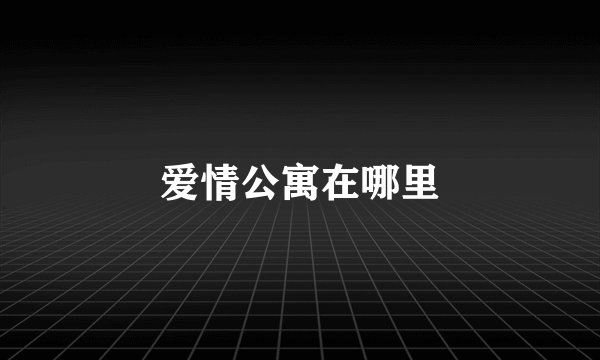爱情公寓在哪里