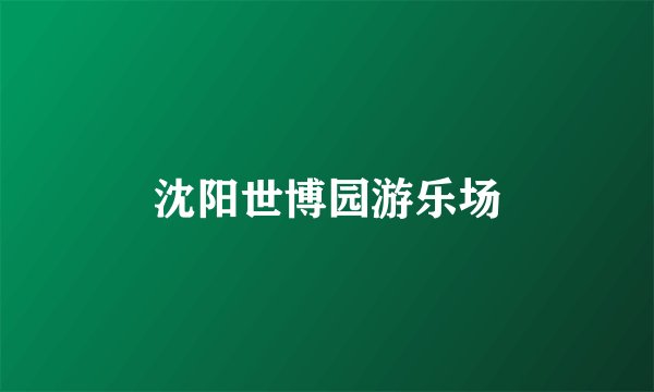 沈阳世博园游乐场