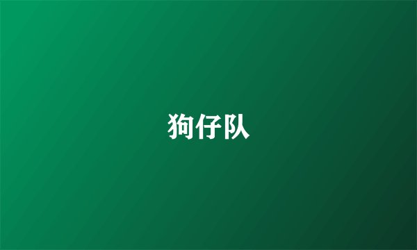 狗仔队