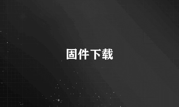 固件下载