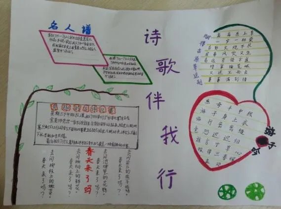 关于诗歌的手抄报 诗歌手抄报简单又漂亮