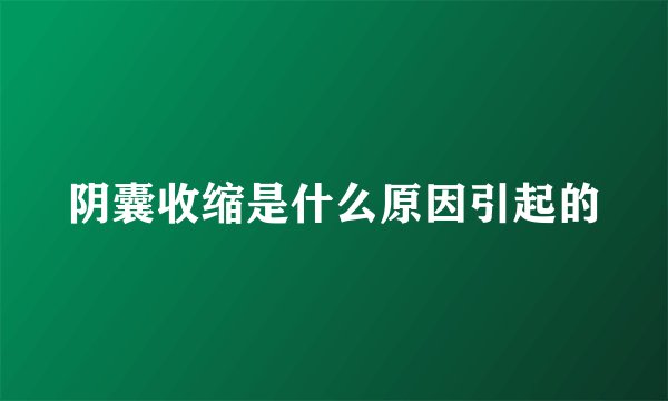 阴囊收缩是什么原因引起的