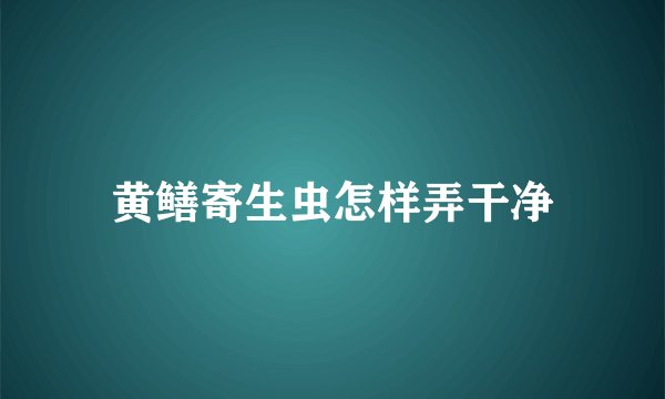 黄鳝寄生虫怎样弄干净