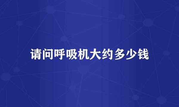 请问呼吸机大约多少钱