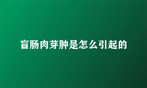 盲肠肉芽肿是怎么引起的