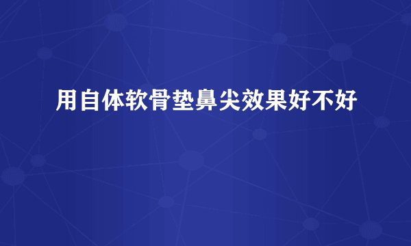 用自体软骨垫鼻尖效果好不好