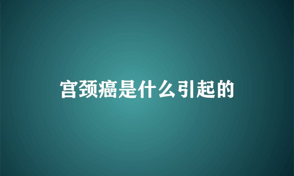 宫颈癌是什么引起的