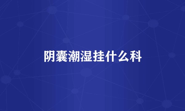 阴囊潮湿挂什么科