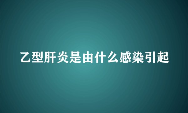乙型肝炎是由什么感染引起