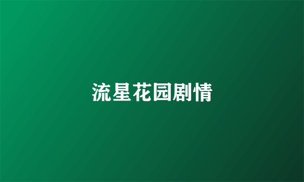 流星花园剧情