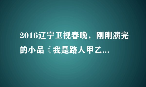 2016辽宁卫视春晚，刚刚演完的小品《我是路人甲乙丙》末尾的歌曲叫什么名字