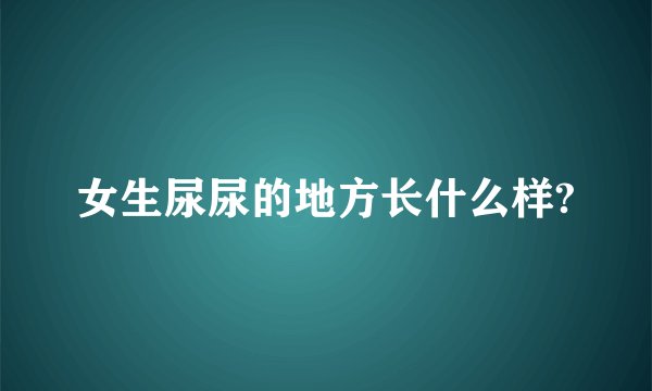 女生尿尿的地方长什么样?
