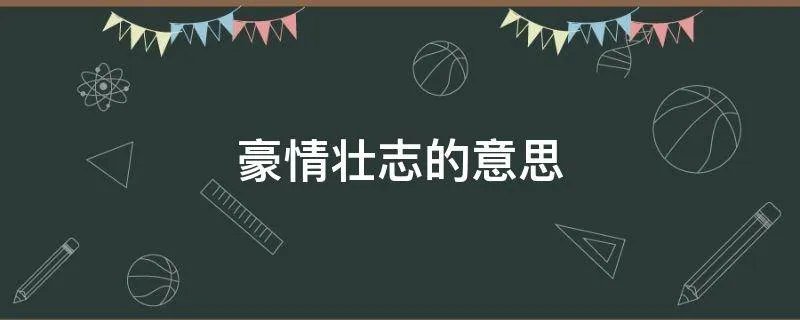 豪情壮志的意思