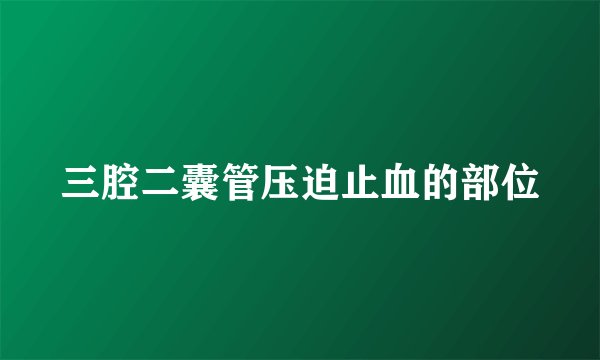 三腔二囊管压迫止血的部位