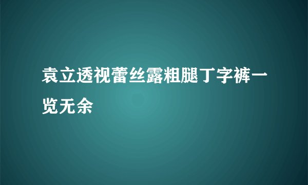 袁立透视蕾丝露粗腿丁字裤一览无余
