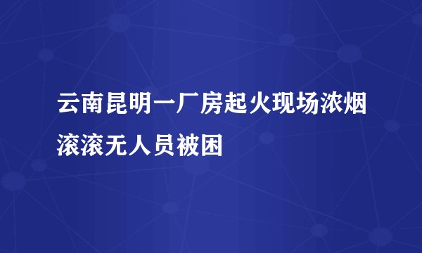 云南昆明一厂房起火现场浓烟滚滚无人员被困